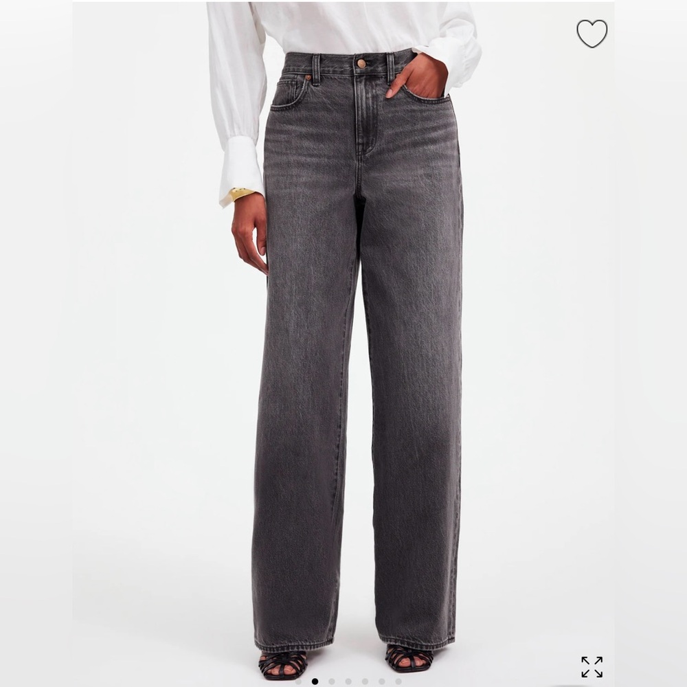 Madewell super wide Jeans size 28 dark black wash (Kingswood)
